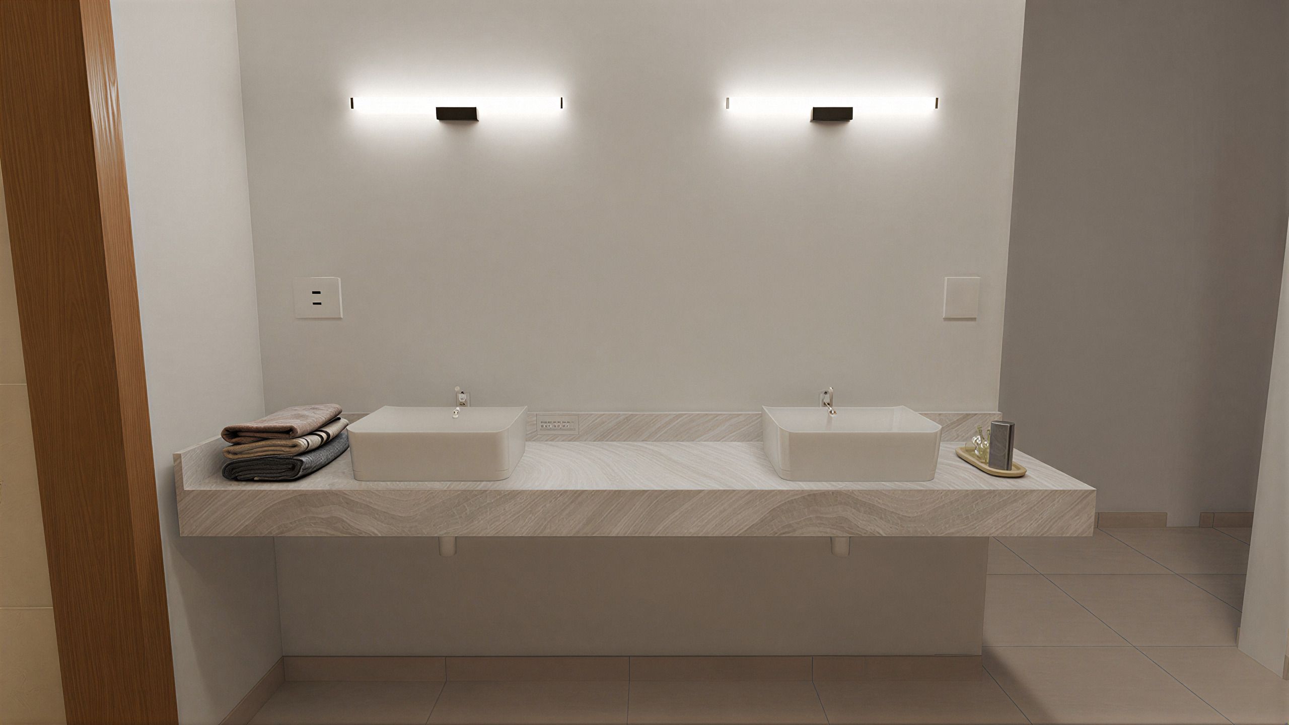 Doble lavabo de la suite principal